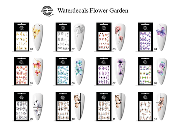 WATERDECALS FLOWER GARDEN / NAIL TATTOO
