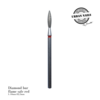 Diamond bur &quot;flame&quot; safe red, L- 10,0 mm, &Oslash;2,3 mm