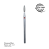 Diamond bur &quot;flame&quot; safe red, L- 8,0 mm, &Oslash;2,1 mm