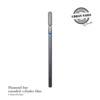 Diamond bur &quot;rounded cylinder&quot; blue, L-8 mm, &Oslash;2,3 mm