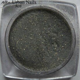 Urban Nails Color Acryl A08 zwart glitter