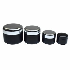 Empty Black UV Gel Jar 50g
