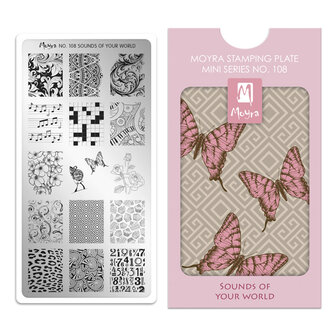 Moyra stamping plate mini 108 - Sounds of your world
