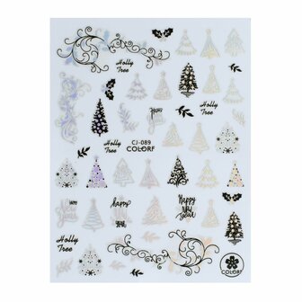 Nail Art Sticker IV - 06 Christmas Silver