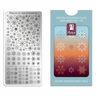 Moyra stamping plate mini 127 - When Snowflakes Fall