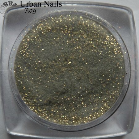 Urban Nails Color Acryl A09 zwart - goud -  glitter