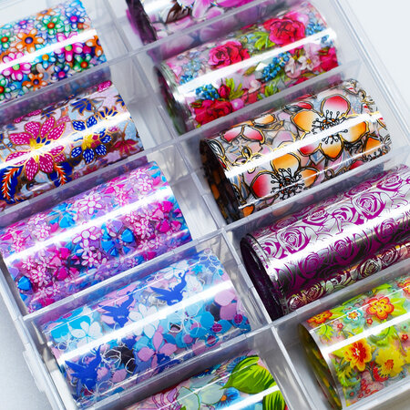 Urban Nails Nail art Foil Box - Flowers 01
