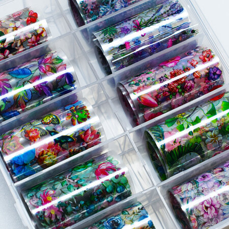 Urban Nails Nail art Foil Box - Flowers 03