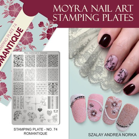 Moyra Stamping Plate 74 - Romantique