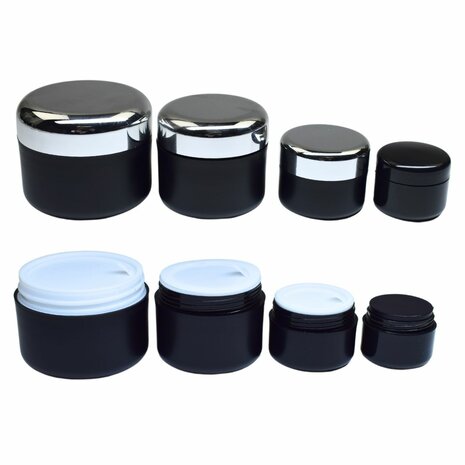 Empty Black UV Gel Jar 50g