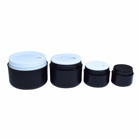 Empty Black UV Gel Jar 50g