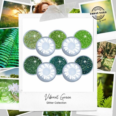 Vibrant Green Glitter Collection