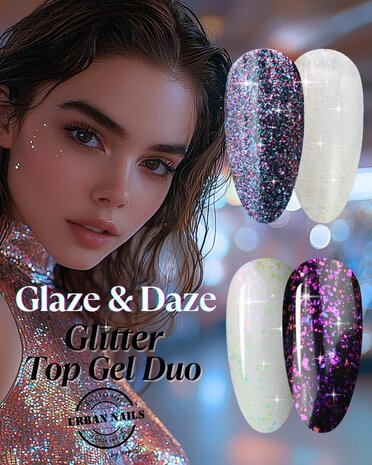Glaze & Daze Glitter Top Gel Duo
