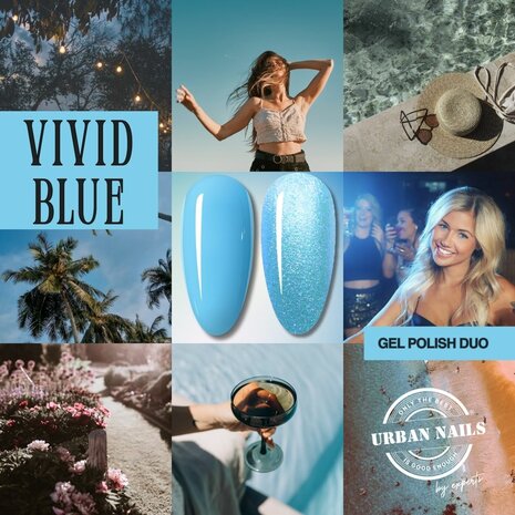 Vivid Blue Gel Polish Duo
