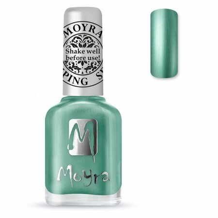 Moyra stamping nail polish SP27 Chrome Green