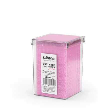Dust Free Nail Wipes Pink 200st