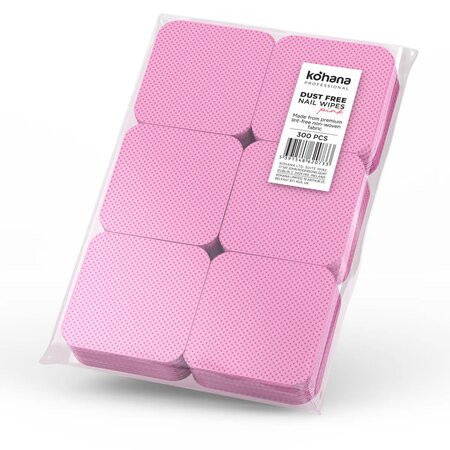 Dust Free Nail Wipes Pink 300st