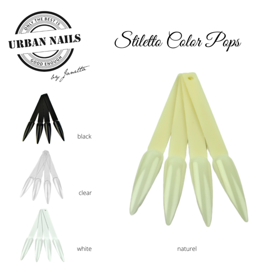 Urban Nails Color Pops Stiletto Natural 40st