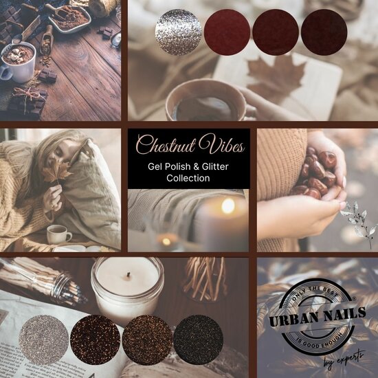 Urban Nails Chestnut Vibes Glitter Dust Collection