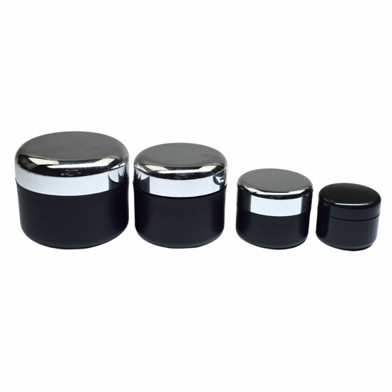 Empty Black UV Gel Jar 15g