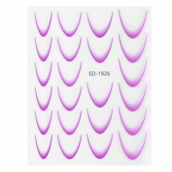 Urban Nails Ombre French Sticker 04 Paars