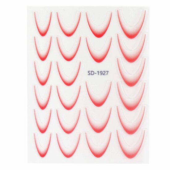 Urban Nails Ombre French Sticker 05 Rood