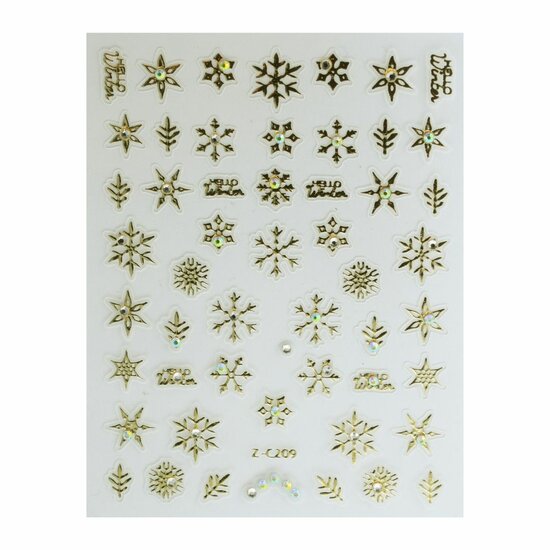 Nail Art Sticker IV - 10 Christmas Gold