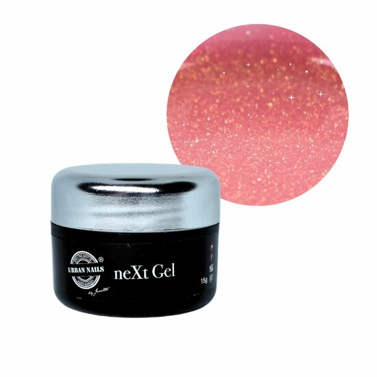 Urban Nails NeXt Gel Sparkle Red Pot 15g