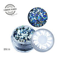 Urban Nails Big Sparkle BS16 Donkergrijs