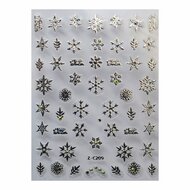 Nail Art Sticker IV - 10 Christmas Silver