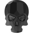 Swarovski Skull Jet  2st (zwart)