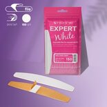 White disposable files for crescent nail file (soft base) Staleks Pro Expert 40 150 (30 pcs)