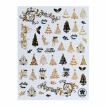 Nail Art Sticker IV - 06 Christmas Gold