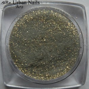 Urban Nails Color Acryl A09 zwart - goud -  glitter